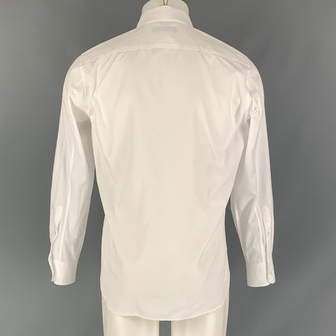 TSUMORI CHISATO Size S Black &  White Solid Cotton Button Up  Long Sleeve Shirt