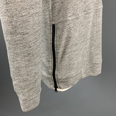 ÉCOLE PUBLIQUE Taille L Sweat à capuche en coton chiné gris