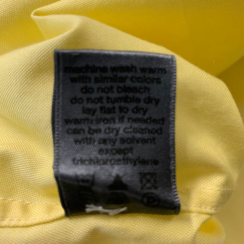 JOHN VARVATOS  Size XL Yellow White Solid Cotton Button Up  Long Sleeve Shirt