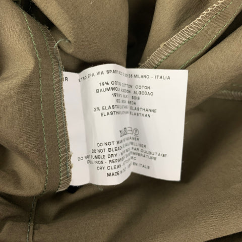 ETRO Taille 12 Robe à cordon de serrage à motifs mixtes noir taupe