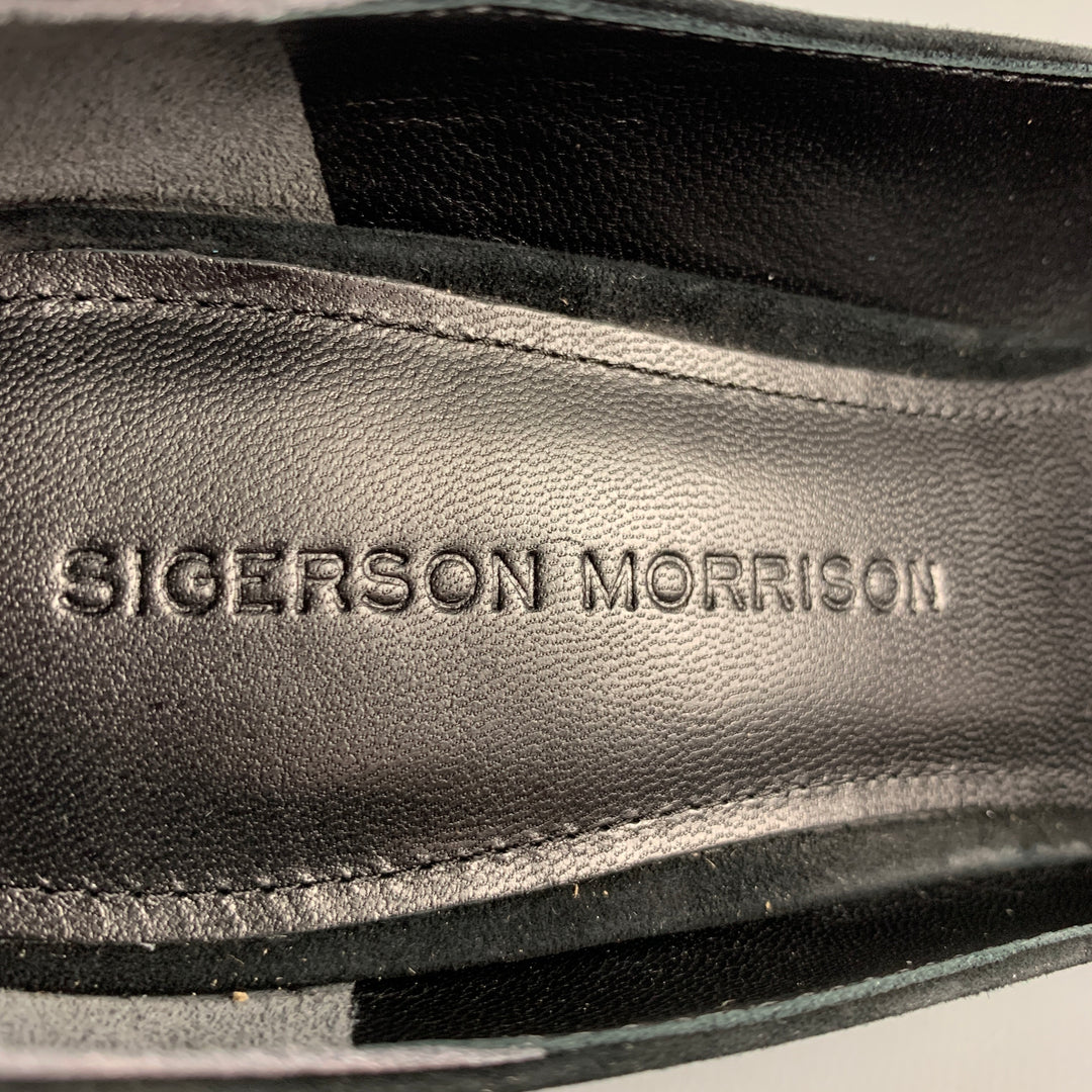 SIGERSON MORRISON Size 8 Black Suede Ankle Strap Pumps