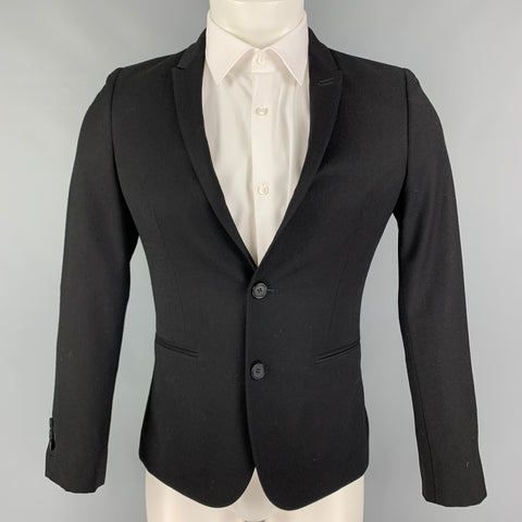 THE KOOPLES Taille 34 Taille Manteau de sport à simple boutonnage en laine noire