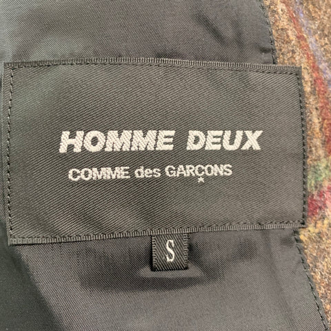 COMME des GARCONS HOMME PLUS Size S Grey Black Brown Sport Coat