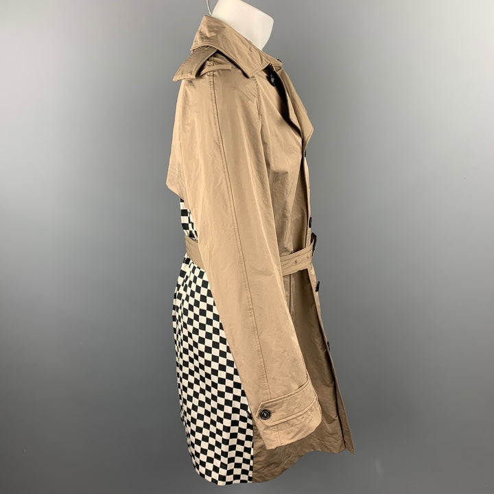NICK WOOSTER x PAUL & SHARK Size M Tan Mixed Fabrics Polyester / Nylon Belted Trenchcoat