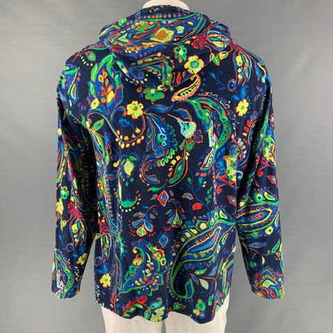 POLO by RALPH LAUREN Size XL Multi-Color Print Hooded Sweatshirt