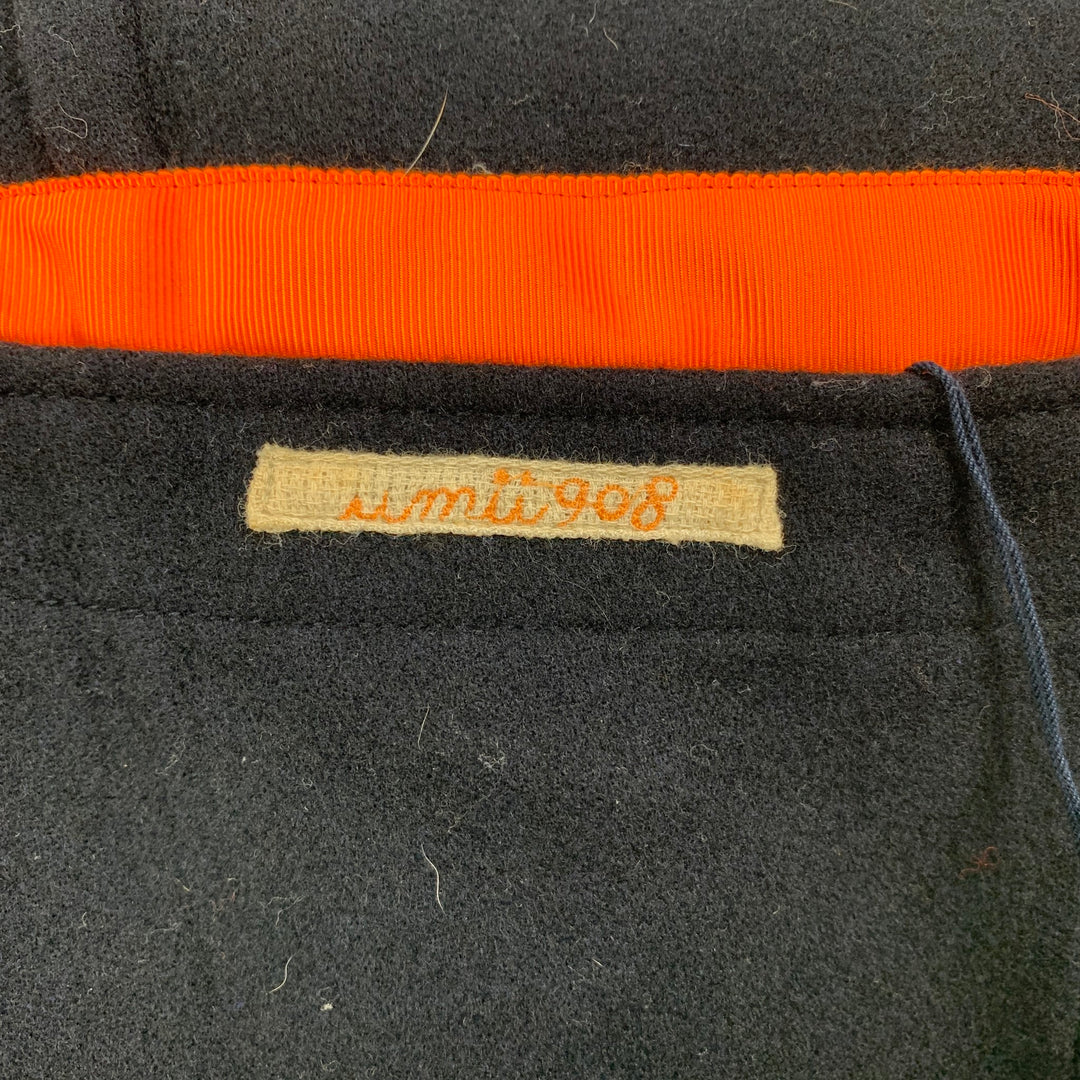 45rpm Size XL Navy Wool Blend Notch Lapel Jacket
