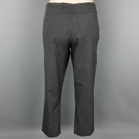 MARNI Size 2 Grey Virgin Wool Cropped Casual Pants