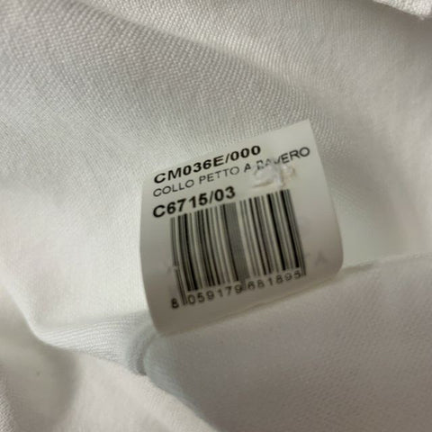 EIDOS Taille L Chemise à manches courtes en coton uni blanc 
