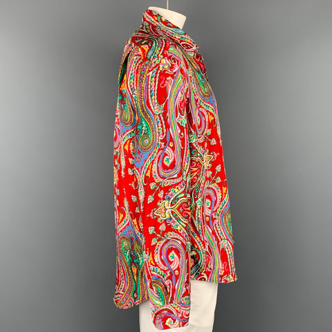 POLO by RALPH LAUREN Size XXL Multi-Color Paisley Silk Button Up Long Sleeve Shirt
