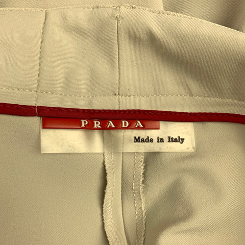 PRADA Talla 2 Pantalones casuales de nailon elástico beige