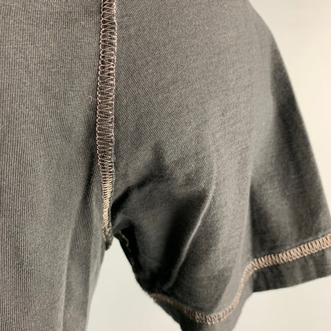 MAISON MARGIELA Size M Black Contrast Stitch Short Sleeve T-shirt