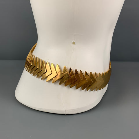 BOTTEGA VENETA Waist Size S Gold Metal Belt