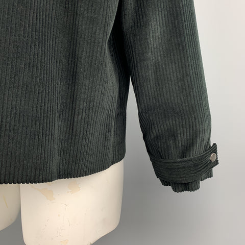 DEVEAUX New York Size XL Black Corduroy Zip Up Jacket