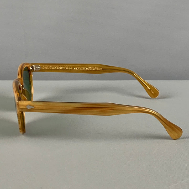 MOSCOT Beige Tortoise Shell Acetate Lemtosh Sunglasses