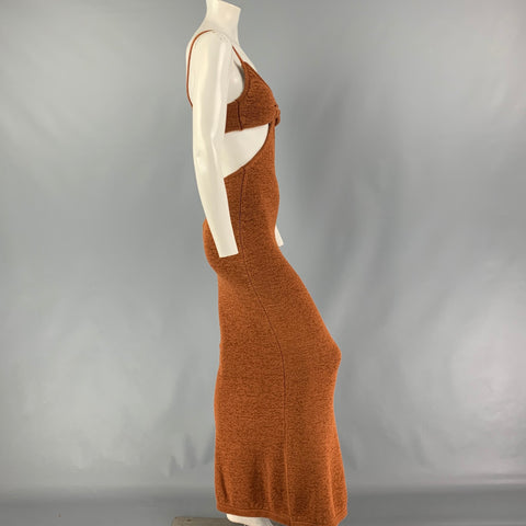 CULT GAIA Size S Rust Cotton Polyester Serita Knit Dress