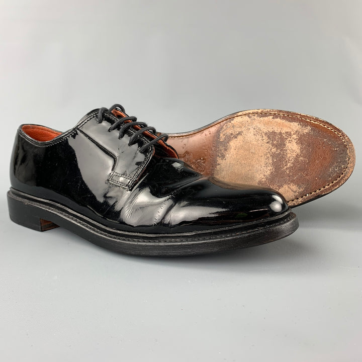 FLORSHEIM for Duckie Brown Size 10.5 Black Patent Leather Lace Up Shoes