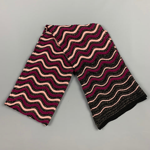 MISSONI Black & Purple Woven Scarf
