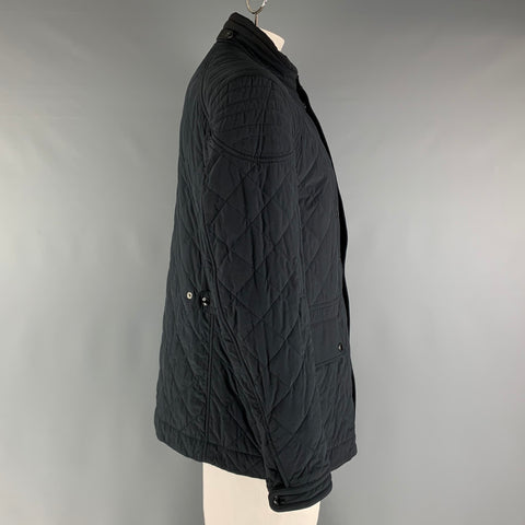 TOM FORD Size 46 Black Quilted Polyamide Blend Jacket
