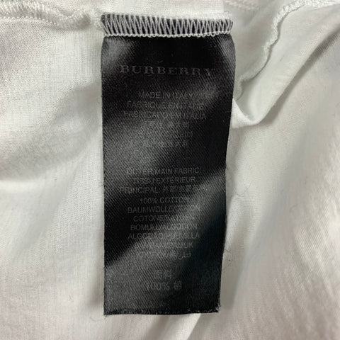 BURBERRY PRORSUM Spring 2015 Size S Green White A History Of English Tailoring Cotton T-shirt
