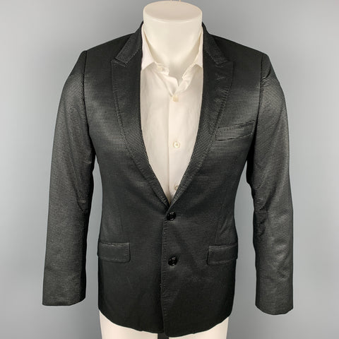 VERSACE COLLECTION Trend Size 36 Black Metallic Viscose Blend Sport Coat