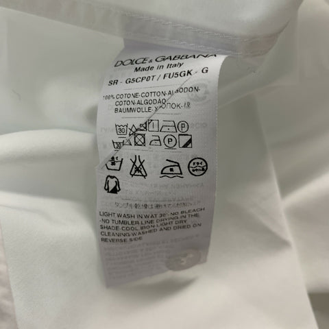DOLCE &amp; GABBANA Taille 38 Chemise sans manches en coton uni blanc