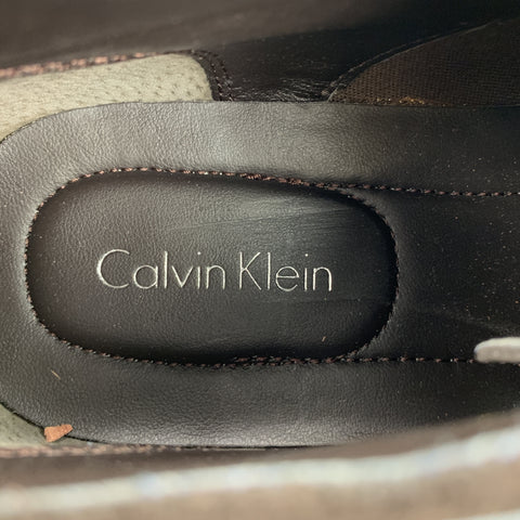 CALVIN KLEIN Size 10.5 Brown Suede Rubber Sole Chukka Boots