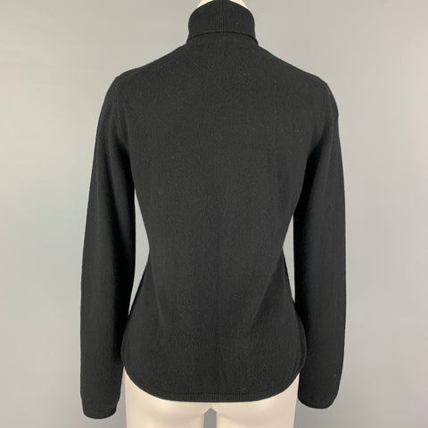 MALO Size M Black Knitted Turtleneck Sweater