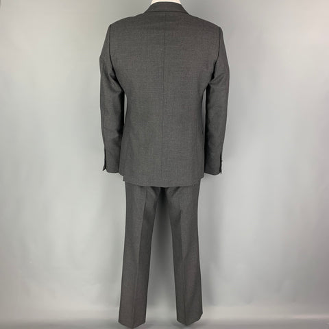 CALVIN KLEIN COLLECTION Size 42 Charcoal Wool Notch Lapel Suit