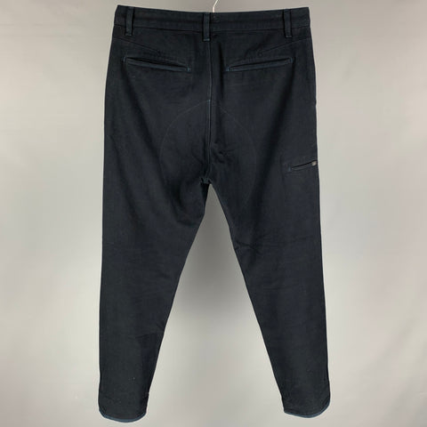 RAG &amp; BONE Talla 32 Pantalones casuales con panel de pierna de algodón azul marino