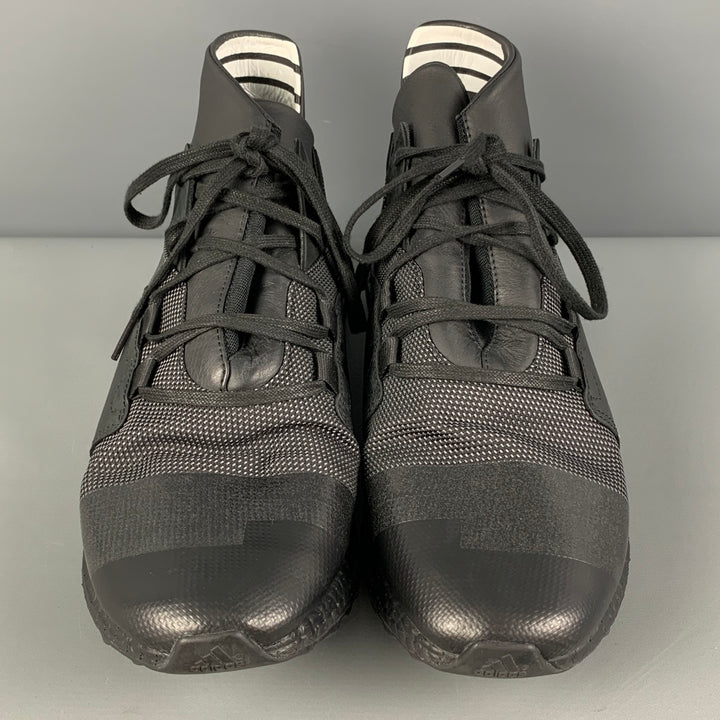 Y-3 Size 9.5 Black Mixed Materials Kozoko High Sneakers