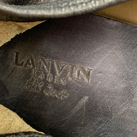 LANVIN 2007 Size 7.5 Silver Leather Ballet Flats