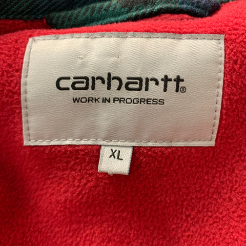 CARTHARTT Size XL Green Red Blackwatch Plaid Cotton Worker Jacket