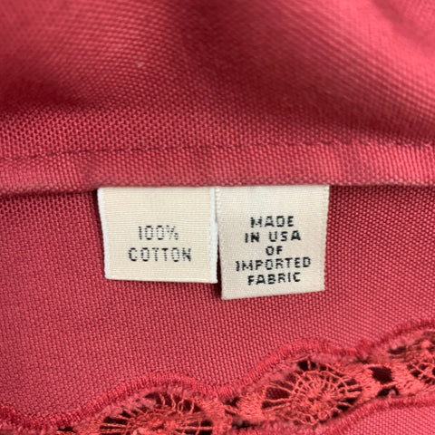 MARC JACOBS Vestido evasé con ojales de algodón frambuesa talla 6