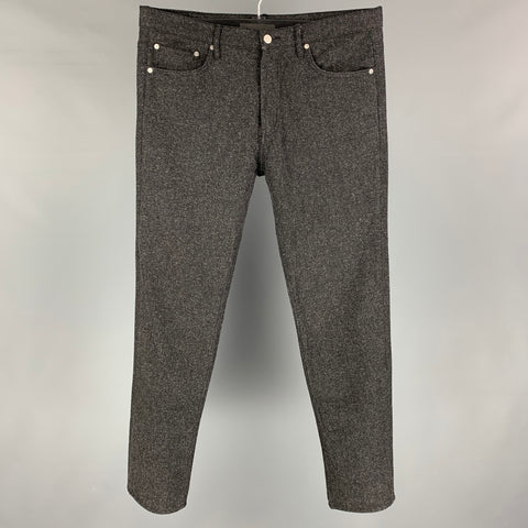 MARC by MARC JACOBS Taille 36 Jean droit en mélange de coton moucheté crème noir