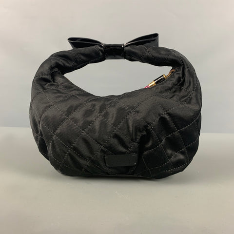 MOSCHINO Mini bolso acolchado negro y marroquinería