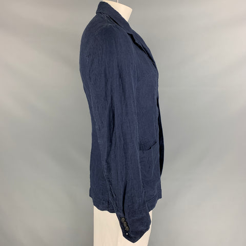 45rpm Size XL Navy Linen Notch Lapel Jacket