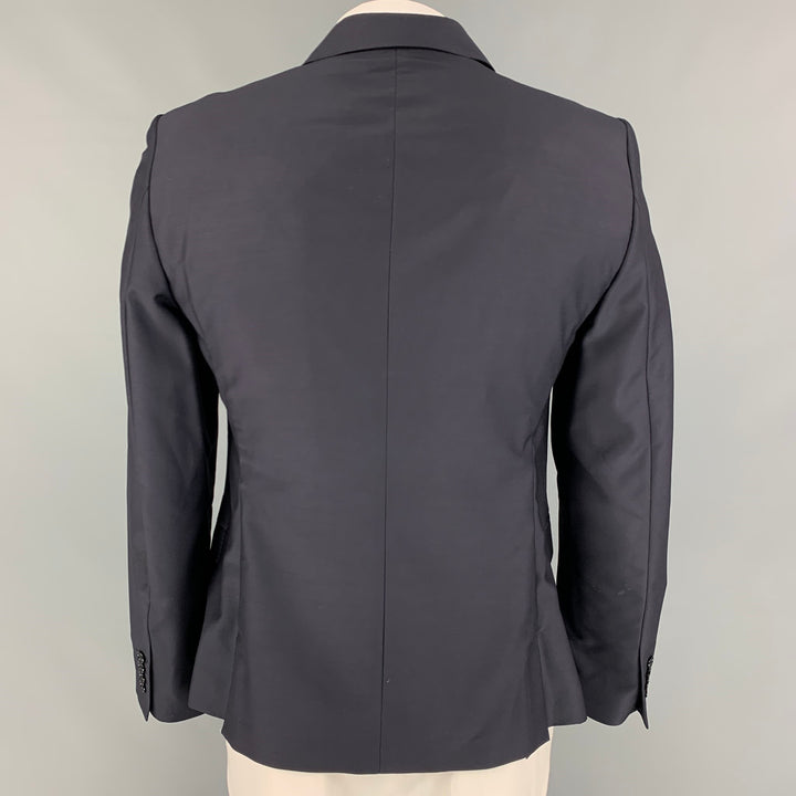 ALEXANDER MCQUEEN Size 44 Navy Patches Wool Viscose Blend Sport Coat