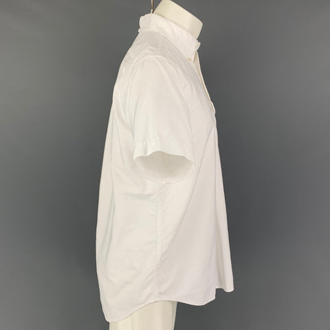 ENGINEERED GARMENTS Size M White Cotton Short Sleeve Shirt