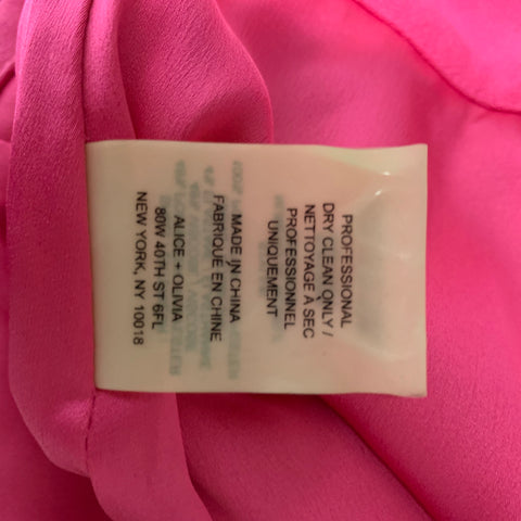 ALICE + OLIVIA Size 6 Pink Polyester Blend Solid Shift Skirt