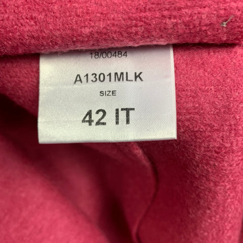 HARRIS WHARF LONDON Size 6 Rose Wool Notch Lapel Cocoon Coat