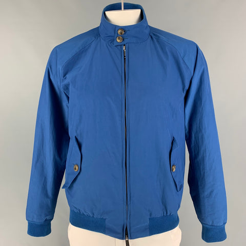 BARACUTA Chaqueta con cremallera de poliéster y algodón azul talla L