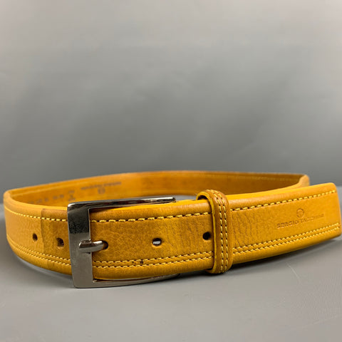 SERGIO TACCHINI Size 38 Yellow Leather Belt
