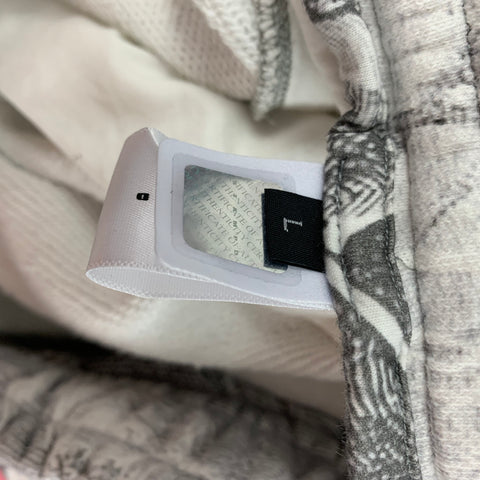 STAMPD Size L White Grey Angels Print Cotton Sweat Pants