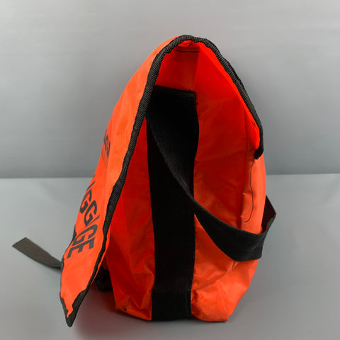 FRANKIE'S GARAGE Orange Black Print Nylon Messenger Bag
