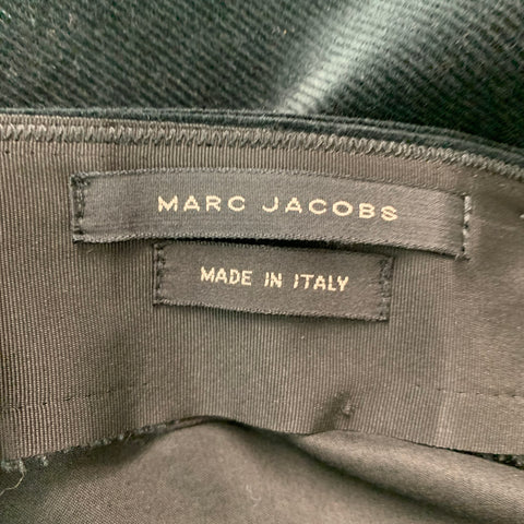 MARC JACOBS Size 40 Black Corduroy Cotton Notch Lapel Suit