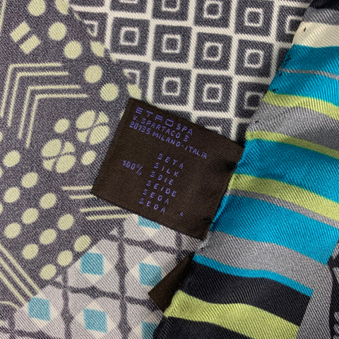 ETRO Multi-Color Abstract Silk Pocket Square