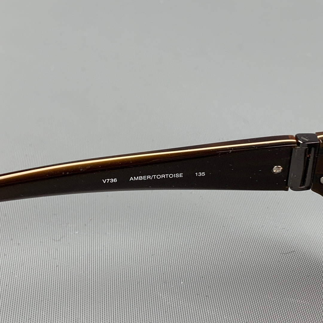 JOHN VARVATOS Amber Tortoise Shell Acetate Sunglasses