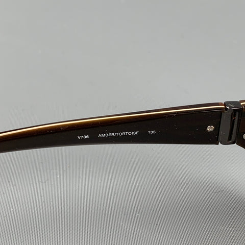JOHN VARVATOS Amber Tortoise Shell Acetate Sunglasses