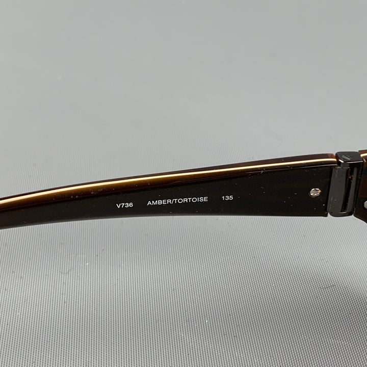 JOHN VARVATOS Amber Tortoise Shell Acetate Sunglasses