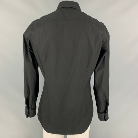 VIVIENNE WESTWOOD MAN Size XL Black Cotton Button Down Long Sleeve Shirt